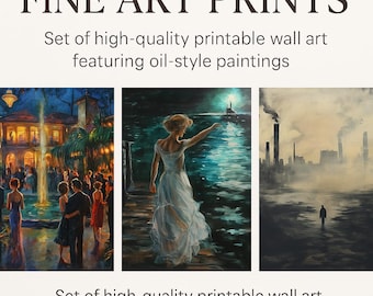 Gatsby Art Prints – 1920s Glamour, Set of 3