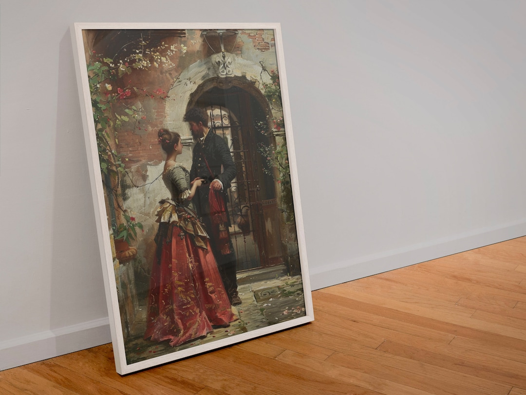 Vintage European Wall Art Set, 4piece Classic Decor, Elegant Home