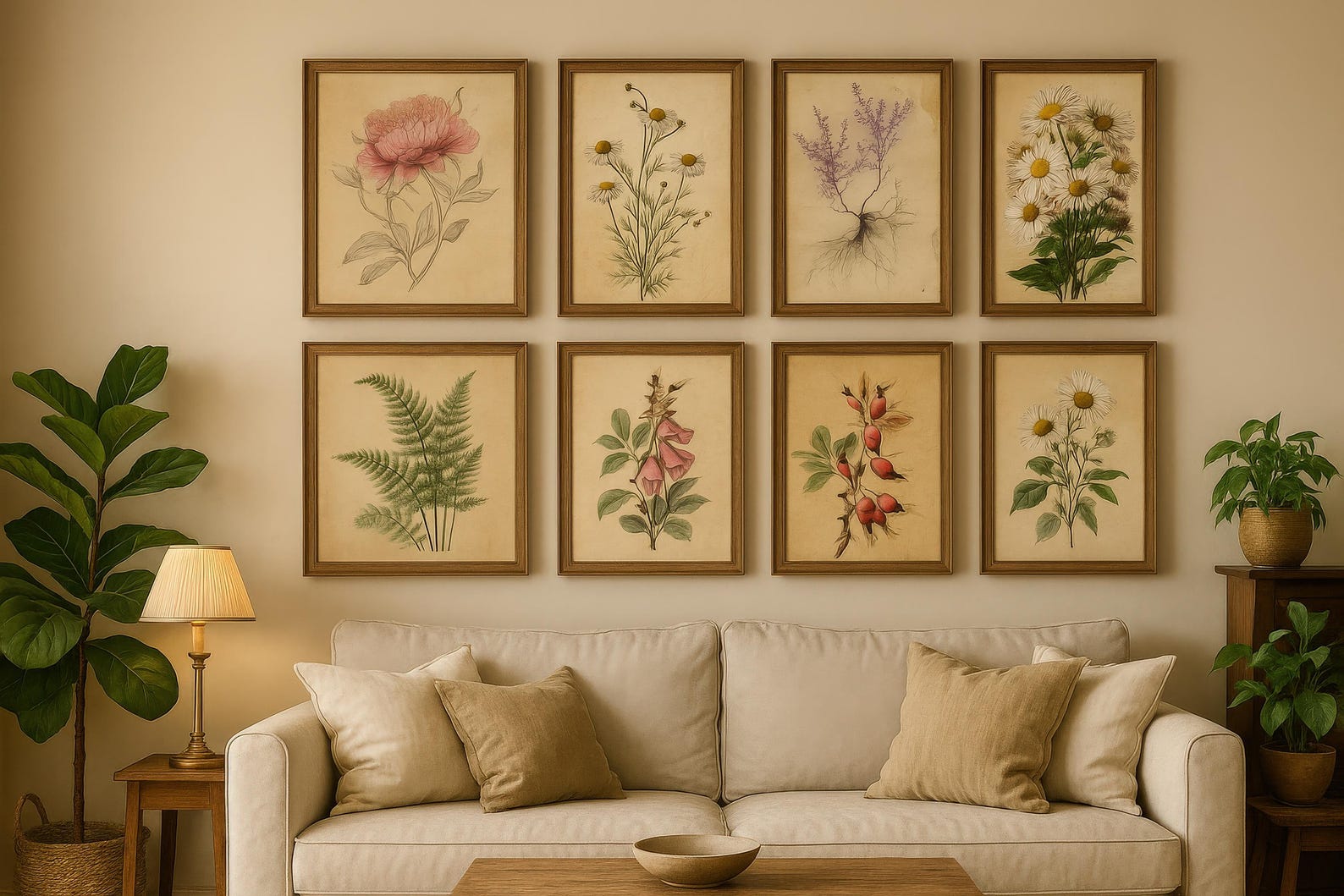 Vintage Botanical Prints: Antique Illustration Set for Cottagecore ...