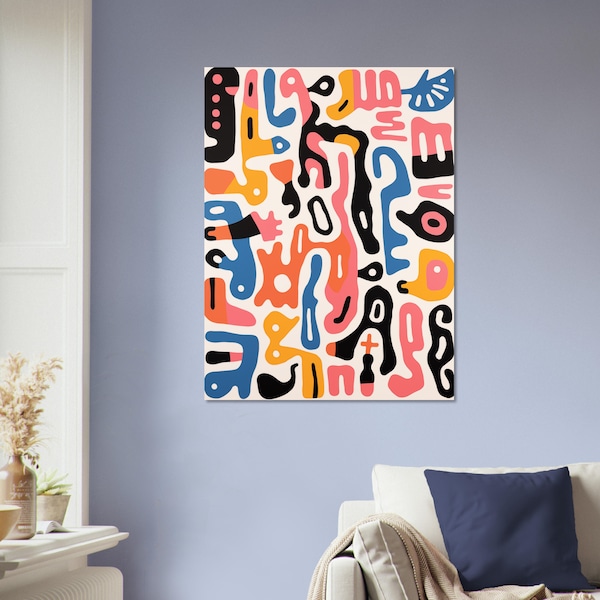 Abstract poster of animals || colorful || Poster Download || Poster entrance area || abstract animals || colorful poster for living room