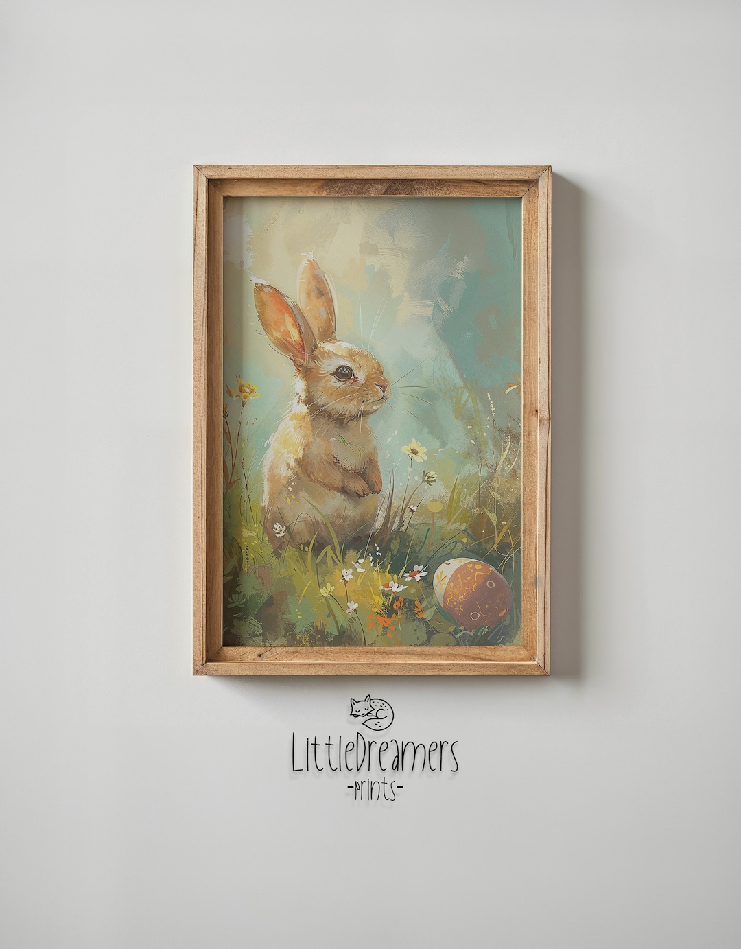 Easter Bunny Printable Art, Spring Nursery Wall Art, Kids Posters Decor ...