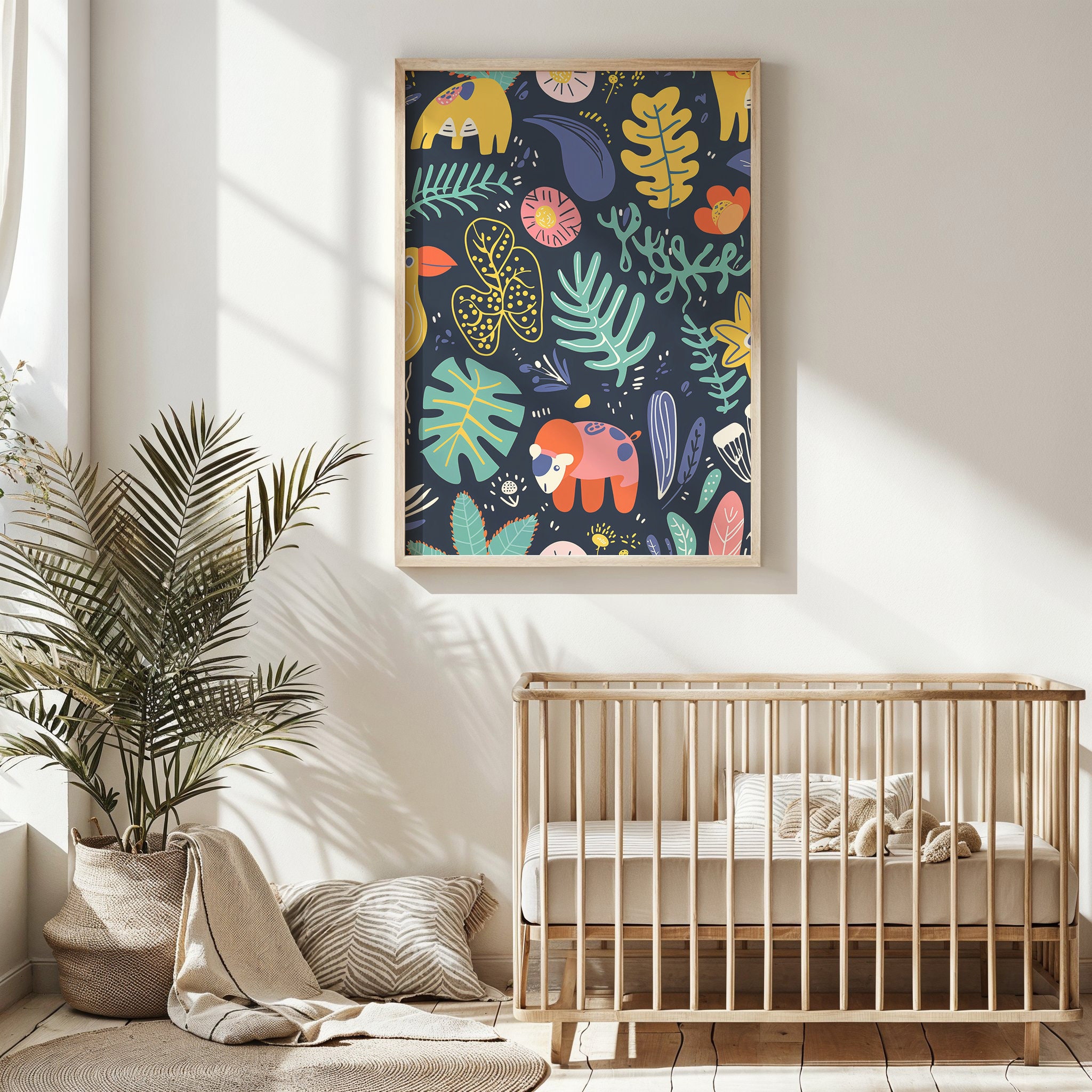 Tropical Jungle Nursery Wall Art ~ Kids Posters Decor ~ Printable ...