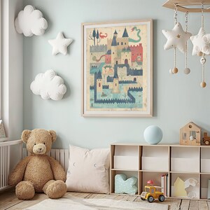 Castle Fantasy Art Print ~ Nursery Wall Art ~ Whimsical Kids Castle ...