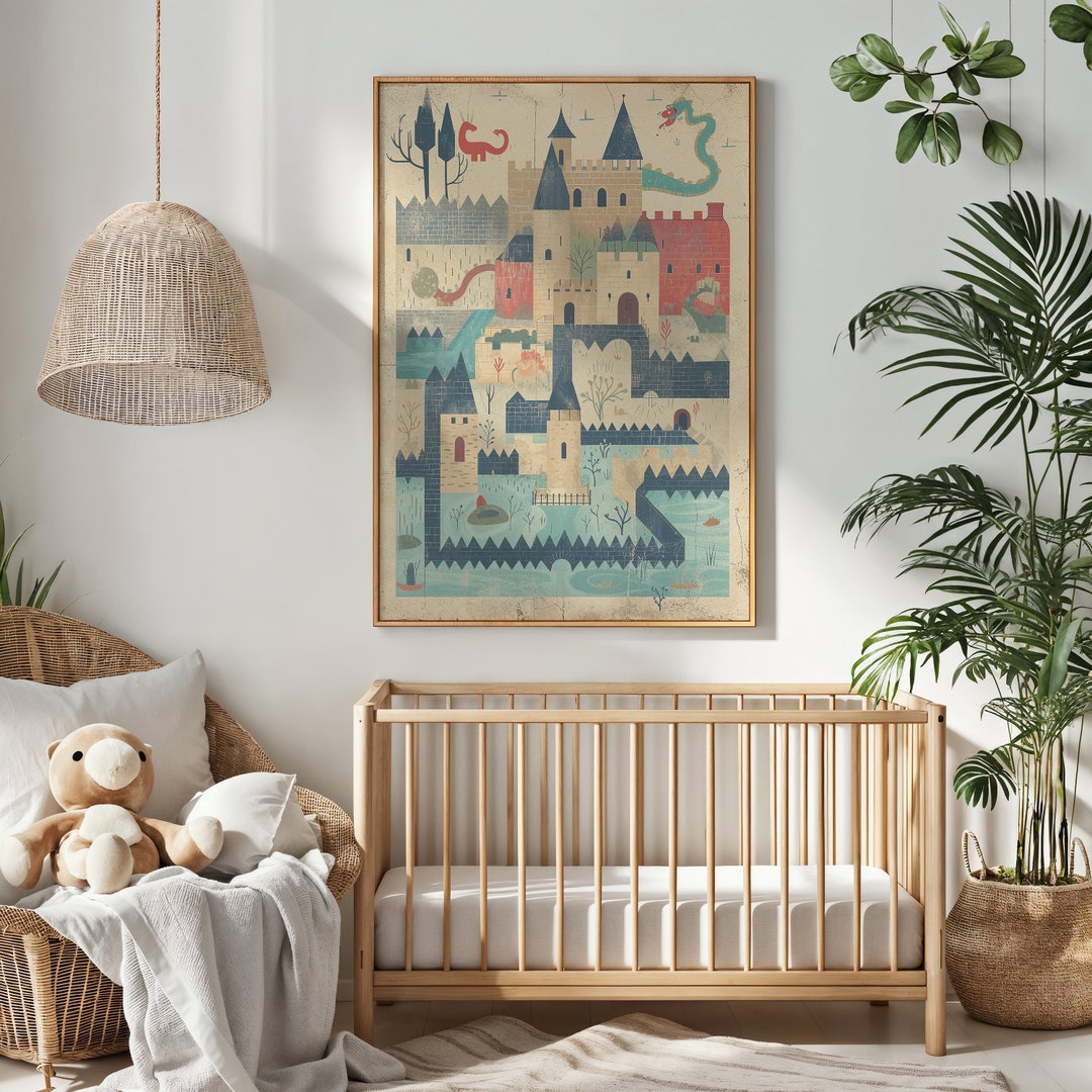Castle Fantasy Art Print ~ Nursery Wall Art ~ Whimsical Kids Castle ...