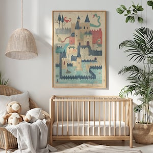 Castle Fantasy Art Print ~ Nursery Wall Art ~ Whimsical Kids Castle ...