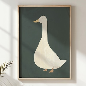 Stampa d'arte della parete dell'asilo nido d'anatra, arredamento della camera dei bambini, poster di animali, anatroccolo del bosco stampabile, regalo neutro rispetto al genere, arredamento per il download istantaneo
