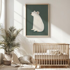 Koala Nursery Wall Art, Australian Animal Poster, Kids Room Decor, Baby Shower Gift, Printable Wall Art, Green Background, Instant Download