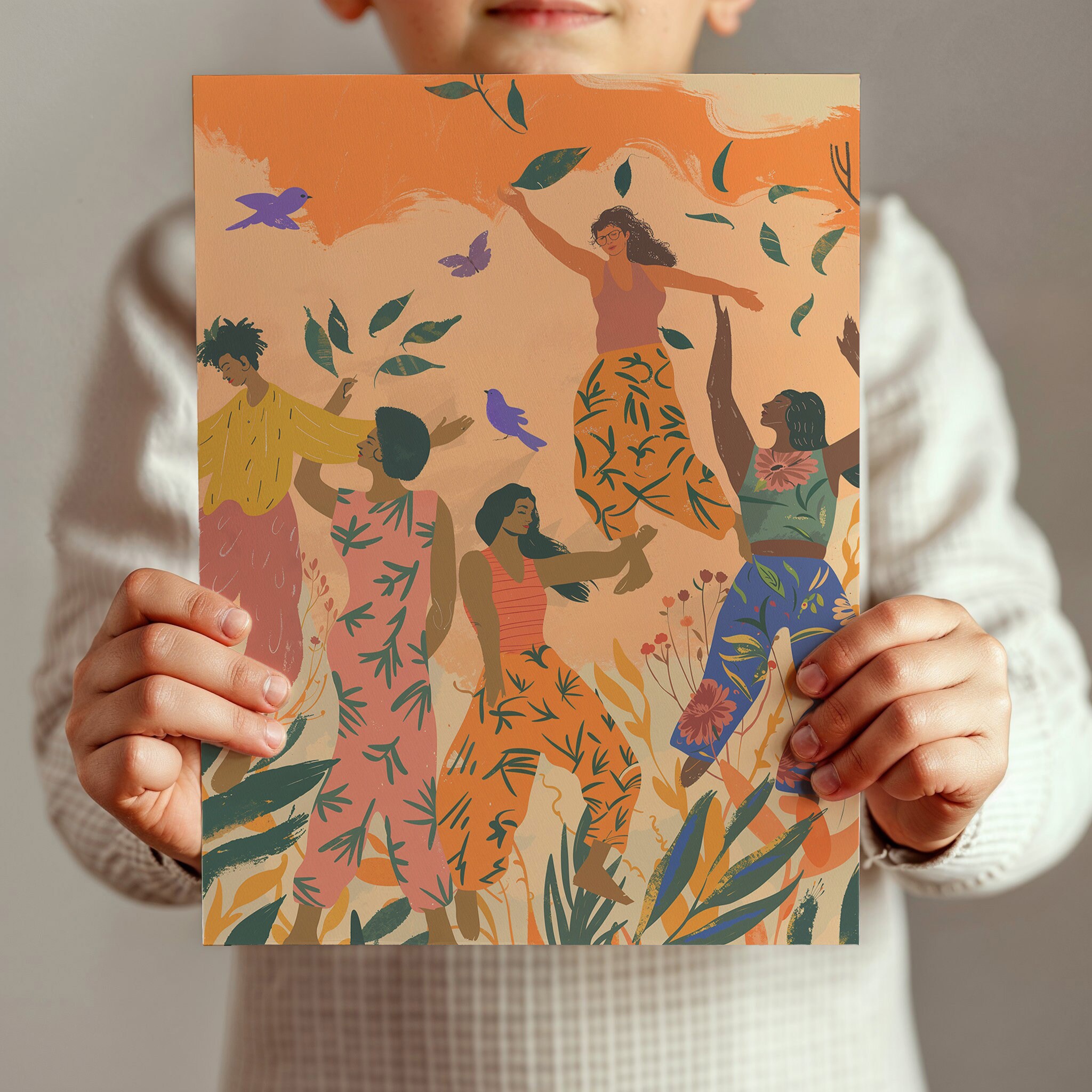 Multicultural Dance Celebration Print, Nursery Wall Art, Kids Room ...