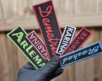 Personalized Name Patch, Personalized Name iron on Patch, Custom Name Patch, Embroidered Name Patch, Jacket Patch, Name Patch