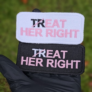 Eat Her Right, Funny quote Iron on Patch, funny meme patch, funny Patch, Trucker Hat Patch, Birthday Gifts, Holiday Gifts, Adult Patch