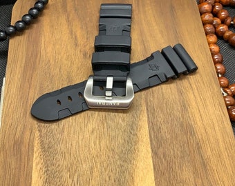 Nuovo cinturino in silicone di alta qualità Panerai da 24 mm, nero, cinturino adatto per orologio Panerai