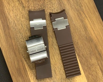 22mm Rubber Strap Fit for Ulysse Nardin Maxi Marine, Rubber Band for Diver Watch