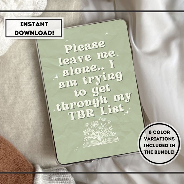 8 Trying to Get Through my TBR List Kindle Paperwhite Printable Insert Bundle for Clear Case | DIGITAL DOWNLOAD | Kindle Case Insert