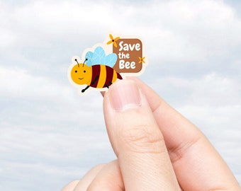 Save the Bee Sticker - Protect Our Pollinators with this Cute and Colorful Decal Animal Sticker
