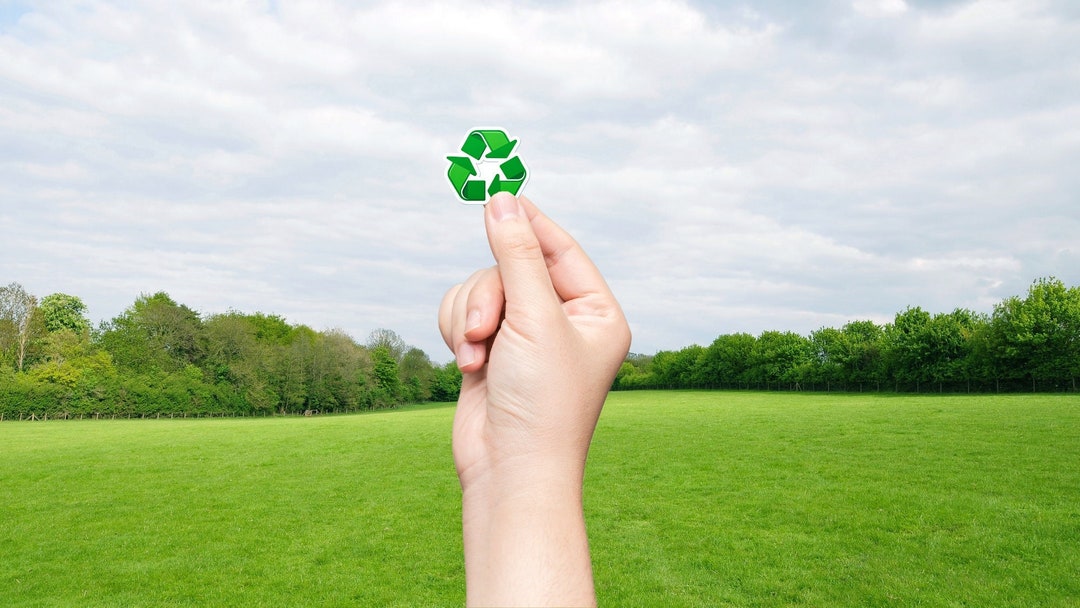 Recycling Sticker Eco Friendly Decal for Laptop, Water Bottle, Etc ...