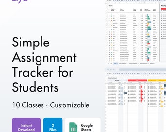 Planilha Google Sheets para controle de tarefas estudantis e planejamento acadêmico (download digital)