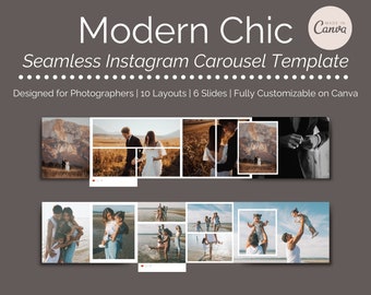Modern Chic Instagram Carousel Canva Template