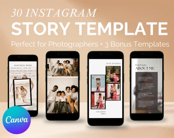 Instagram Story Templates | Canva Photography Layouts (Digital Download)