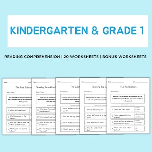 Leseverstehen Arbeitsblätter Arbeitsblätter Schreibarbeit Alphabetisierung Arbeitsblätter Homeschool Printables Erstes grade Klassenzimmer Kindergarten Homeschool
