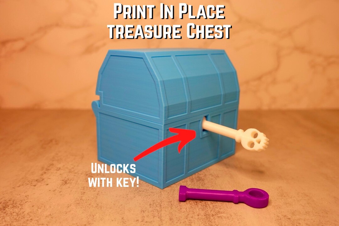 Locking Treasure Chest With Key Small Stash Opens With Key Etsy