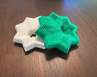 3d Printed Impossible Fidget Star - 3d Print GIFT - Fidget Toy - Fun Tumbler - Silky Colors! - Fun - Satisfying - Fidget Star