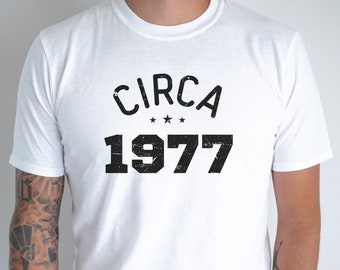 Vintage 1977 Birthday Tee: Retro Style Shirt