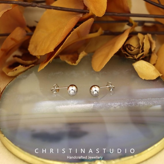 S925 Sterling Silver Bubble Stud Earrings for Women - Etsy