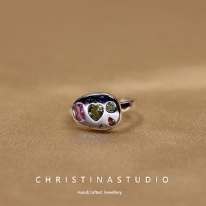 Open Adjustable Ring in Sterling Silver S925 for Women