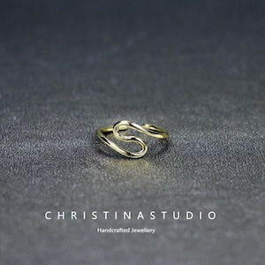 Sterling Silver Beach Jewelry Wave Ring, Wave Ring Womens, Surfers Oceans Nautical Ring, Waves Ring, Simple Plain Silver Wave Ring
