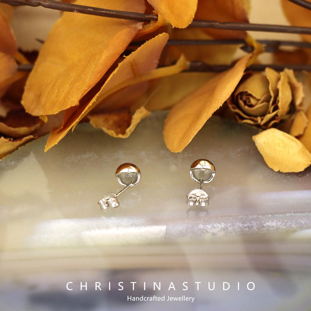 ピアス Matte Finished Sterling Silver Bubble / Shower Stud Earring ES025-WG_1WH_grande.jpg?v=