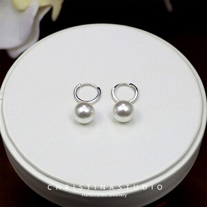 S925 Sterling Silver Pearl Shell Earrings – Pearl Studs and Dangle Earrings