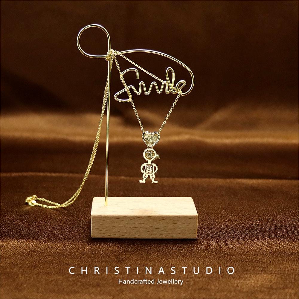 Tala By Kyla Couple Necklace Opal Copper-plated Love Boy Pendant