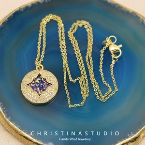 Gold Eight-Pointed Star Pendant Necklace Accessories Choker
