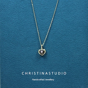 Black Onyx Heart Necklace S925 Sterling Silver Minimalist Elegant Pendant Boho Chic Dainty Jewelry Unique Gift For Her