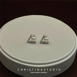 S925 Sterling Silver Pearl Stud Earrings - Minimalist Ear Accessories