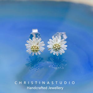 S925 Sterling Silver Daisy Stud Earrings