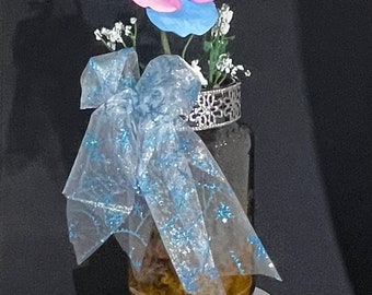 Bouquet et vase en pot pour la Fête des Mères
