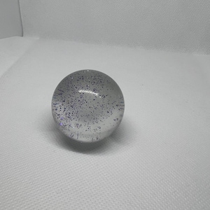 1 1/2&quot; Purple Metal Flake and Crystal Clear resin shifter Knob/Sphere