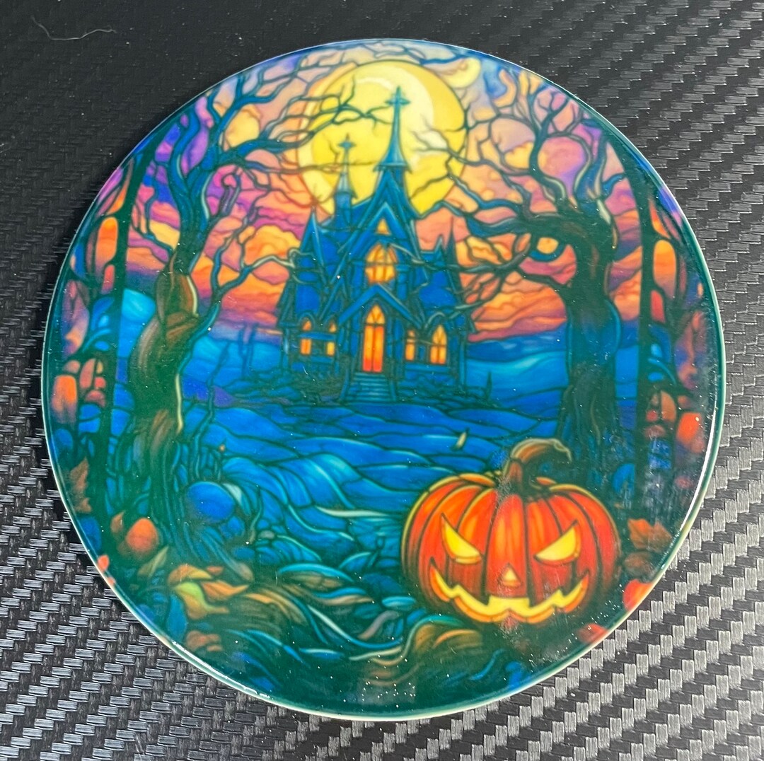Set De Miniatures Halloween Pour Maison De Poupée - Assiettes En Céramique, Fantôme, Sorcière, Neuf