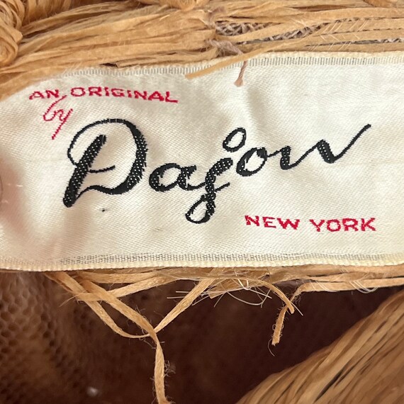 Dajon New York Women\'s Hat, Vintage Chic. Original tag inside back. 1950s Tan Felt Hat, Dajon New York, Splendide Body, Satin  main image 4