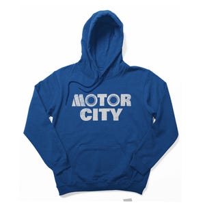 Motor City / Motown Hoodie (Vintage Print) - Pullover Hooded Sweatshirt - Adult & Tall Sizes - Made to order - Premium Apparel