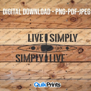 Kayak - Live Simply - Simply Live - Téléchargement numérique - Fichier PNG, Jpeg et PDF