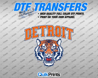 Detroit Tiger DTF TRANSFER - Multiple Sizes - Press onto your own apparel