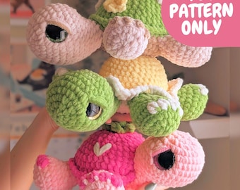 Crochet Tortoise Turtle Flower Strawberry Pattern PDF
