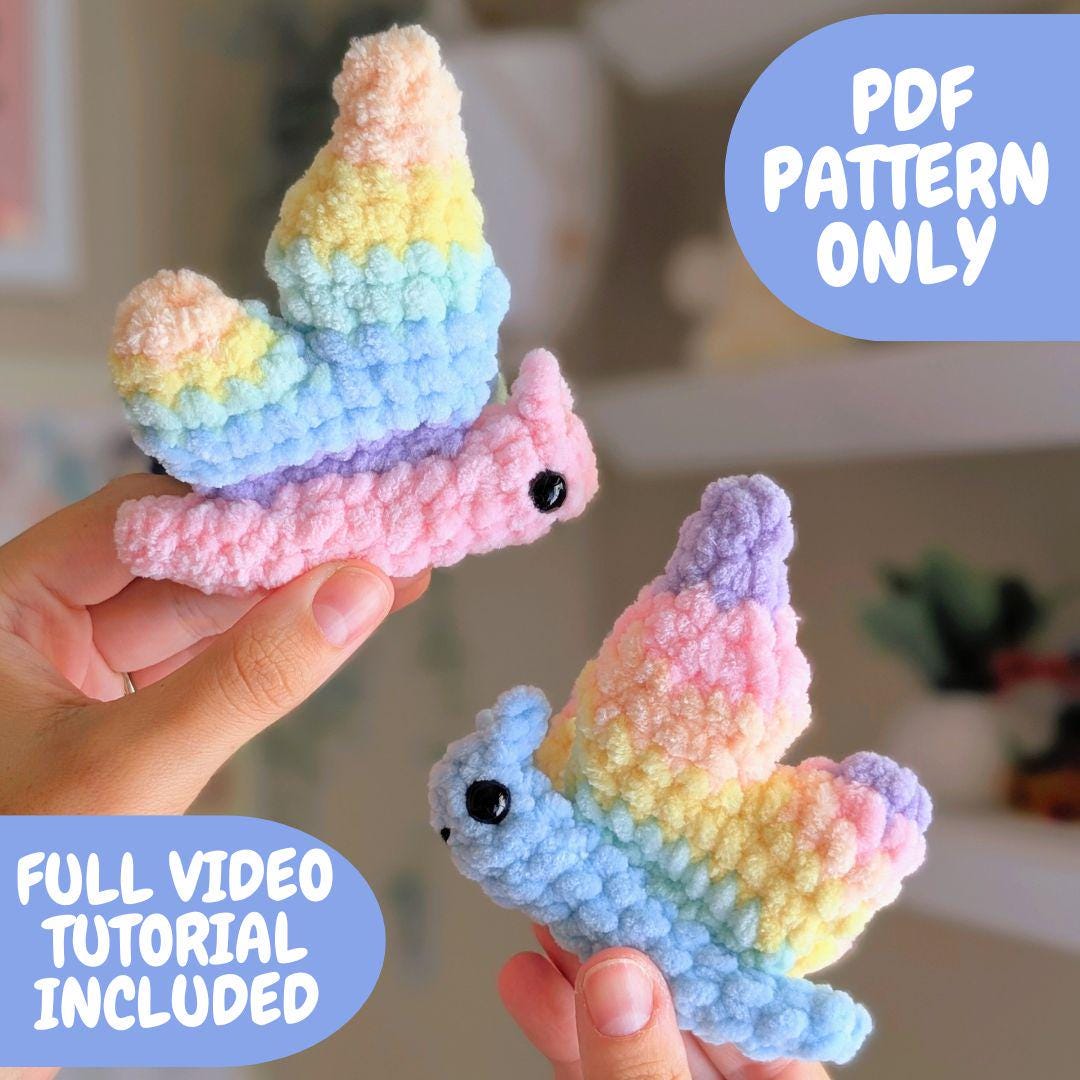 Crochet Butterfly Rainbow Pattern PDF - Etsy