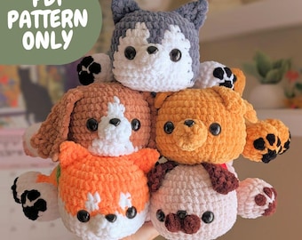 Crochet Dog Laying Puppy Pattern PDF