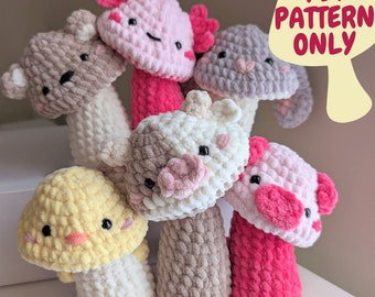 6 in 1 Crochet Mushroom Animal’s Pattern Bundle PDF
