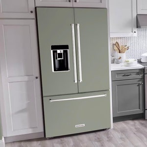 Paint-match Vinyl Refrigerator Wrap Sherwin Williams Evergreen Fog SW ...