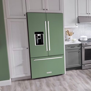 Paint-match Vinyl Refrigerator Wrap Sherwin Williams Agate Green SW ...