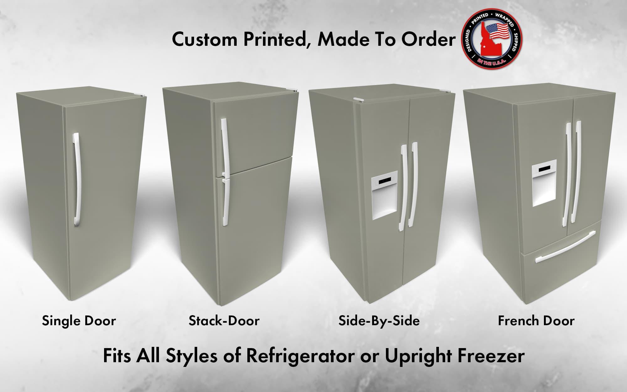 Paint-match Vinyl Refrigerator Wrap Sherwin Williams Evergreen Fog SW ...